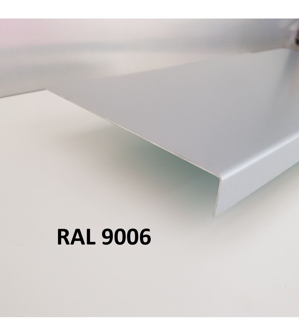 Bandeau de Rive 1 plis en Aluminium couleur RAL 9006