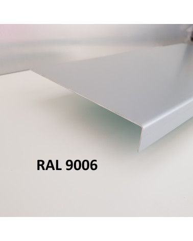 Bandeau de Rive 1 plis en Aluminium couleur RAL 9006