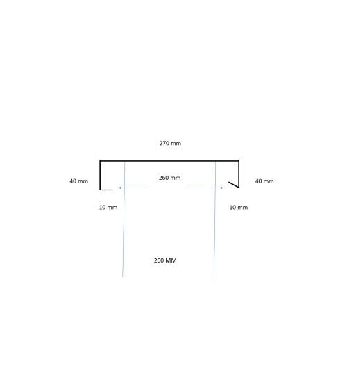 Couvertine Aluminium ouverture 270 mm