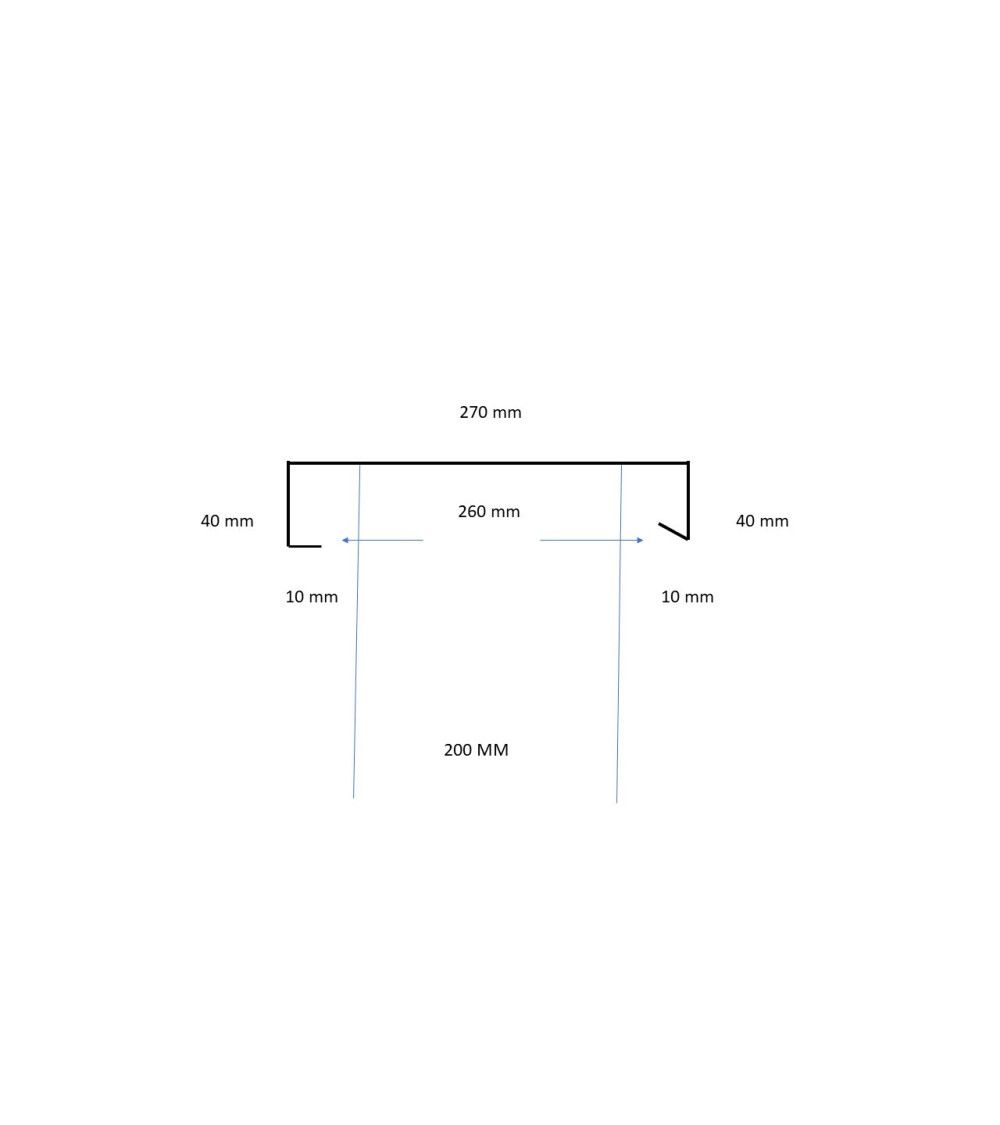 Couvertine Aluminium ouverture 270 mm