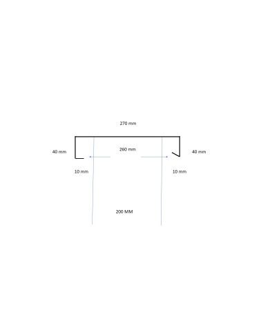 Couvertine Aluminium ouverture 270 mm