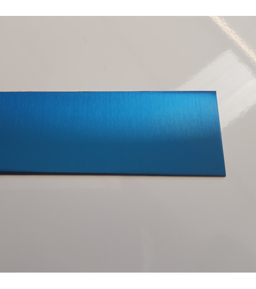 Plaque Inox  Bleu Brossé 0.8 mm