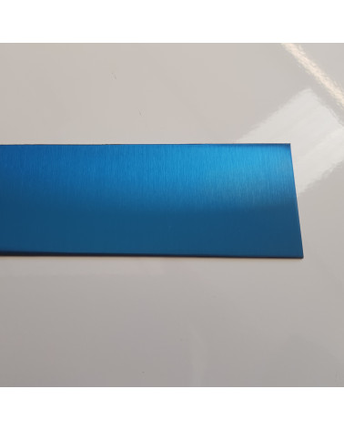 Plaque Inox  Bleu Brossé 0.8 mm