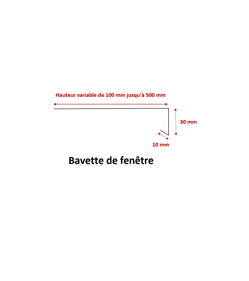 bavette de fenêtre Aluminium