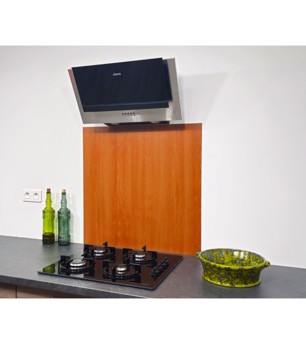 Hotte 50 Cm AluCouleur Crédence Inox Brossé 25x90cm - Fond De