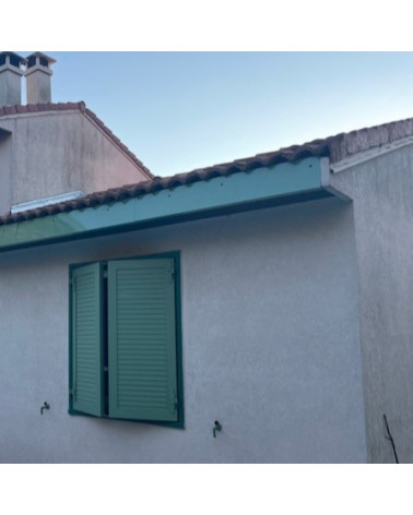 Bandeau de Rive 2 plis en Aluminium couleur RAL 6021