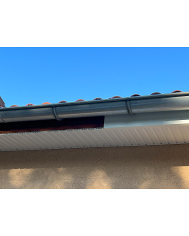 Bandeau de Rive 2 plis en Aluminium couleur RAL 8014