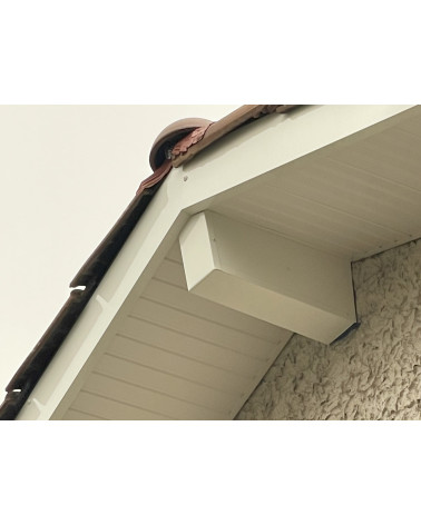Bandeau de Rive 1 plis en Aluminium couleur RAL 9010 Blanc Pure
