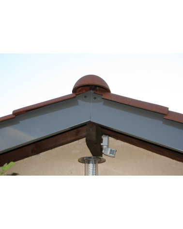 Bandeau de Rive 1 plis en Aluminium couleur RAL 7039