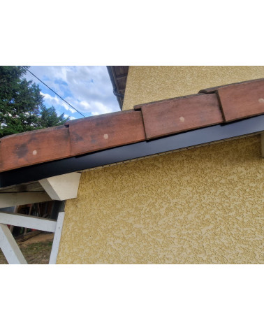 Bandeau de Rive 1 plis en Aluminium couleur RAL 9005 Noir