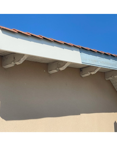 Bandeau de rive 2 plis sur mesure en aluminium RAL 9010