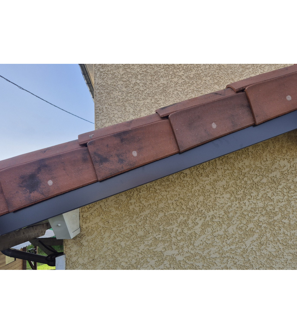 Bandeau de Rive en Aluminium 1 pli couleur sur mesure 1,5 mm Couleur ...