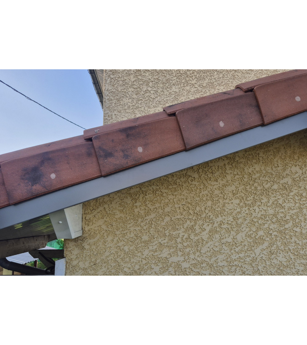 Bandeau de Rive en Aluminium 1 pli couleur sur mesure 1,5 mm Couleur ...