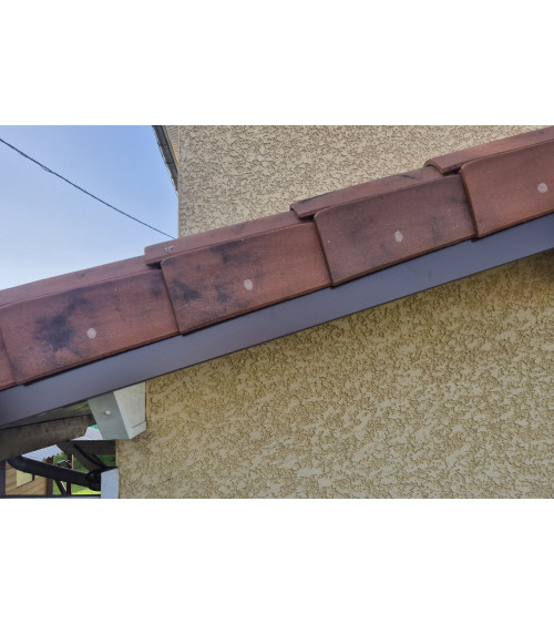 Bandeau de rive 1 pli sur mesure en aluminium couleur. Différent coloris disponibles