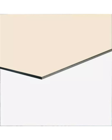 Echantillon Fond de Hotte / Crédence Alu Ivoire Claire RAL 1015 1,5 mm