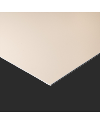 Echantillon Fond de Hotte / Crédence Alu Ivoire Claire RAL 1015 1,5 mm