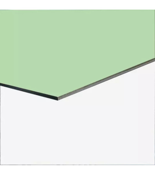 Échantillon Alu Vert Blanc RAL 6019 Sat