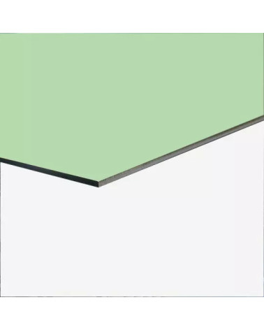 Échantillon Alu Vert Blanc RAL 6019 Sat