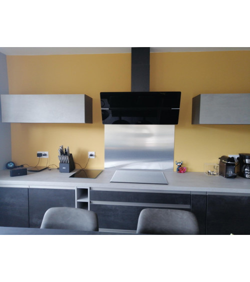 Fond de Hotte / Crédence Inox Magnétique Brossé 1 mm