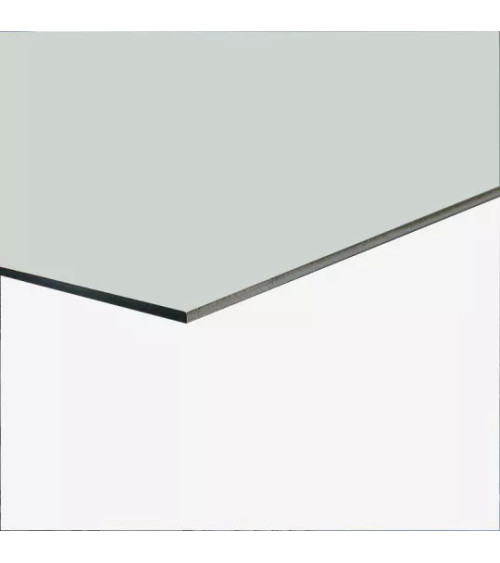 Echantillon Fond de Hotte / Crédence Alu Gris Platine Ral 7036 1,5 mm