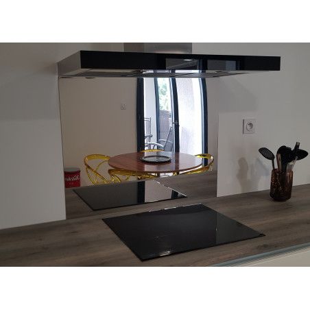 Fond de hotte Inox Poli Miroir 1 mm sur mesure