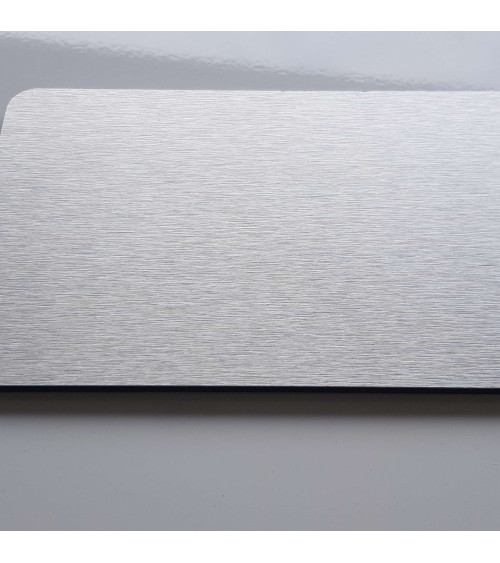 Échantillon Composite Aluminium Aspect Inox Brossé 3 mm