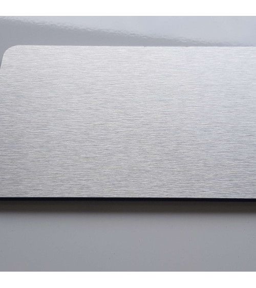 Échantillon Composite Aluminium Aspect Inox Brossé 3 mm