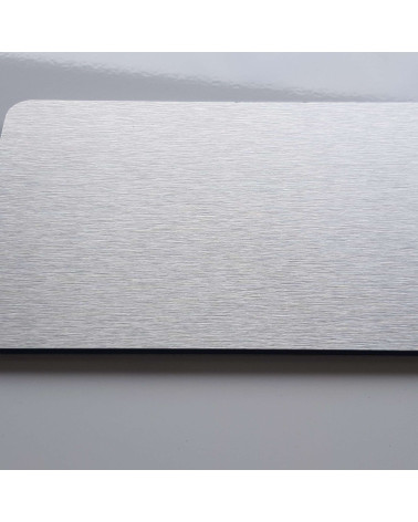 Échantillon Composite Aluminium Aspect Inox Brossé 3 mm