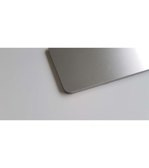 Échantillon Composite Aspect Aluminium Brossé 3 mm