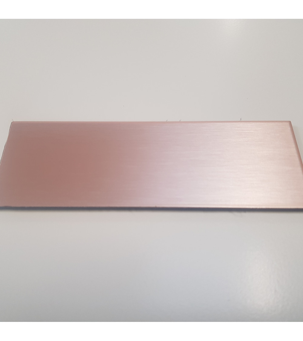 Échantillon Composite Aluminium Aspect cuivre Brossé 3 mm