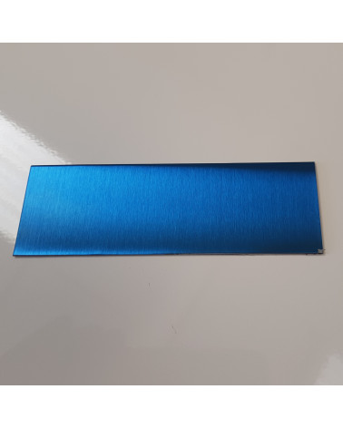 Echantillon  Crédence Inox 304 L Inox brossé aspect Bleu